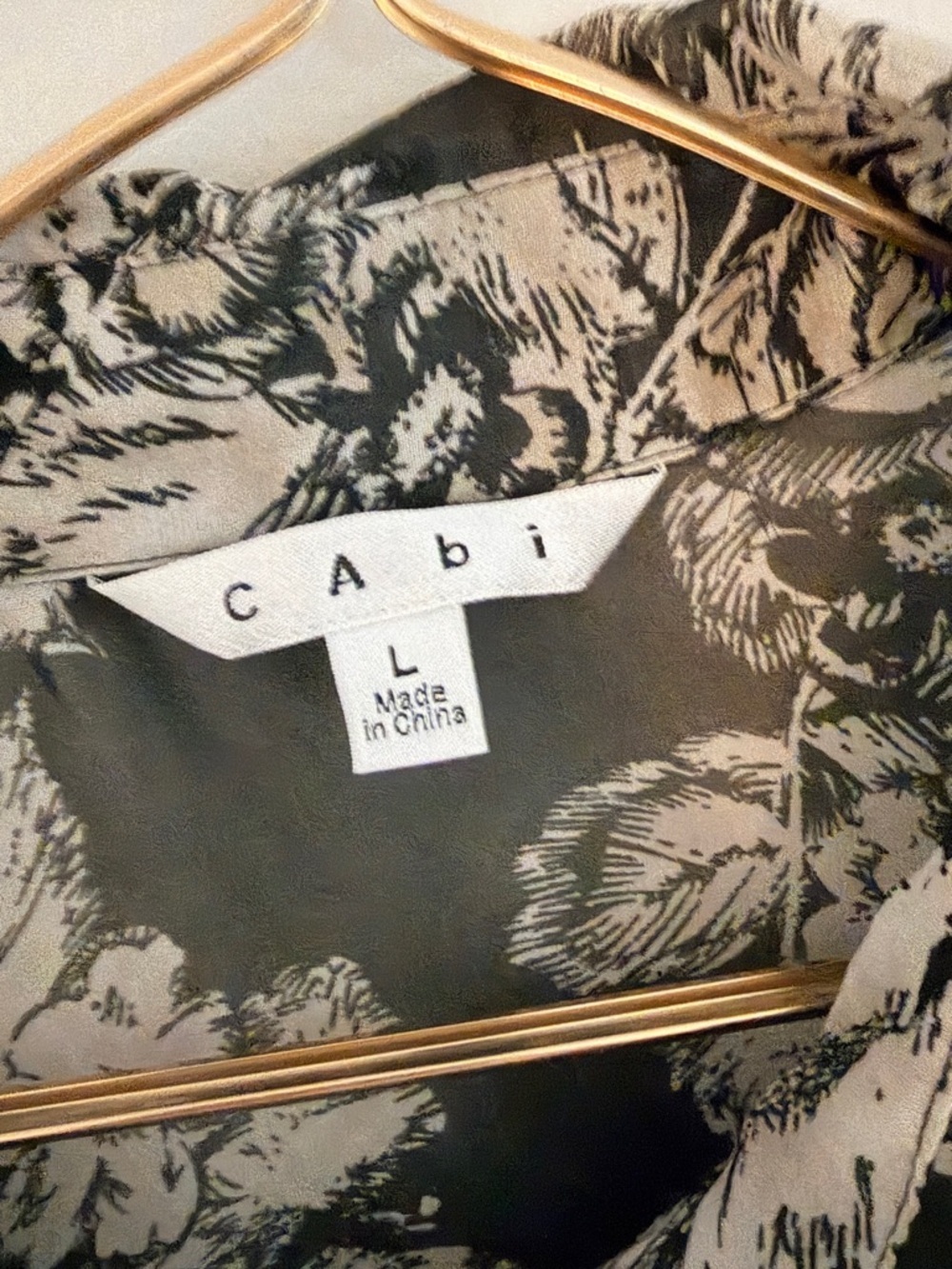 CAbi Black & White Floral Ruffle Blouse - Picture 2 of 4